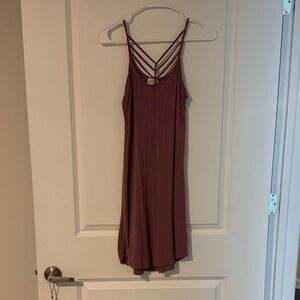 Strappy Burgundy Dress